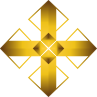 guld geometrisk dekoration png