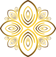 golden floral ornament png