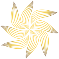 golden floral ornament png