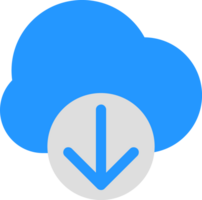 flat style cloud data icon png