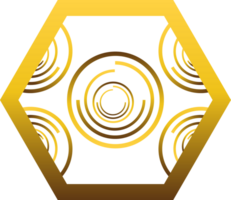 ouro hexagonal enfeite png