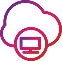 outline gradient cloud icon png