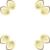 gouden bloemen ornament png