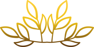 luxe goud bloemendecoratie png