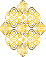 gold abstract floral ornament png