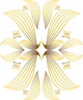 golden Blumen- Ornament png