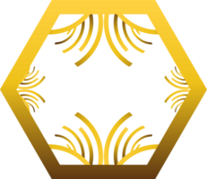 gold hexagonal ornament png