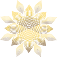 golden Blumen- Ornament png