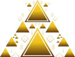 guld geometrisk dekoration png