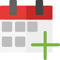 clean simple calendar icon flat style design png