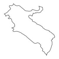 Ilam province map, administrative division of Iran. Vector illustration.