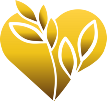 gold love ornament png