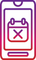 outline gradient style mobile phone icon png