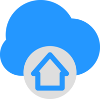 flat style cloud data icon png