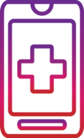 contorno degradado estilo móvil teléfono icono png