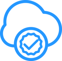 outline cloud data icon png