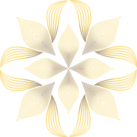 dourado floral enfeite png