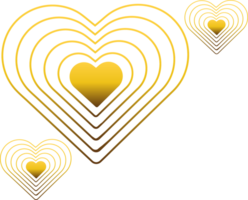 gold love ornament png