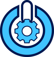 flat style setting gear icon png