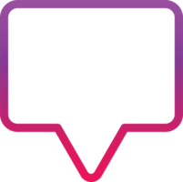 outline gradient style talk icon png