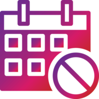 calendario icono degradado estilo png