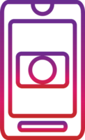 outline gradient style mobile phone icon png