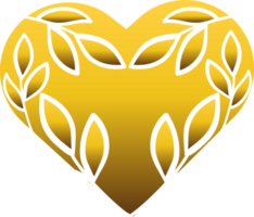 gold love ornament png