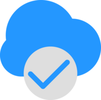 flat style cloud data icon png