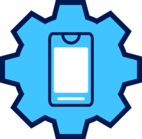 flat style setting gear icon png