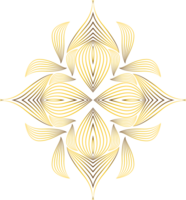 golden floral ornament png