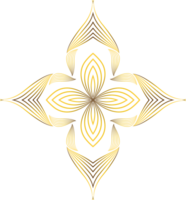 golden floral ornament png