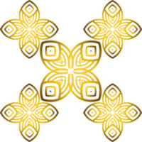 gold abstract floral ornament png