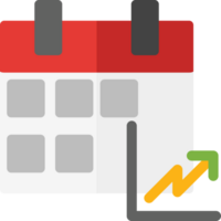 limpiar sencillo calendario icono plano estilo diseño png