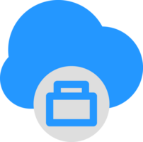 flat style cloud data icon png