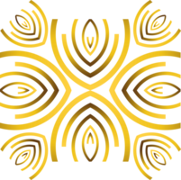 gold abstract floral ornament png