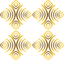 Gold abstrakt Blumen- Ornament png