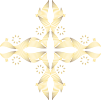 d'or floral ornement png