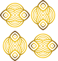 Gold abstrakt Blumen- Ornament png