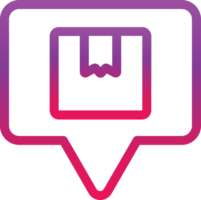 outline gradient style talk icon png