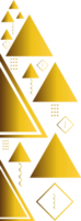 guld geometrisk dekoration png