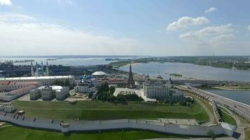 Aerial view of the Kazan Kremlin video