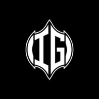 IG letter logo. IG creative monogram initials letter logo concept. IG Unique modern flat abstract vector letter logo design.