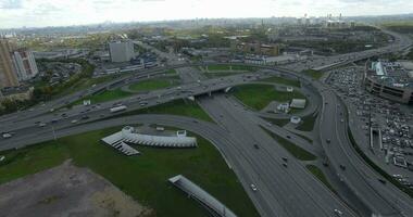 Aerial view of a road junction video