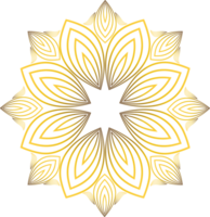 golden floral ornament png