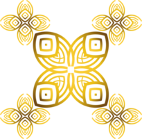 Gold abstrakt Blumen- Ornament png