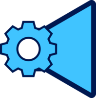 flat style setting gear icon png