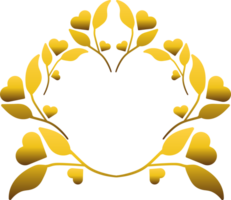 gold love ornament png