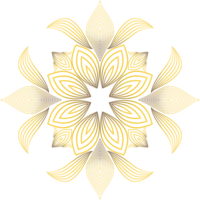 golden floral ornament png