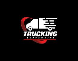 Truck illustration. Logo design vector