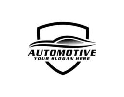 Repair Car logo image, rustic black logo shield vector